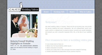 Calico Wedding Videos Website